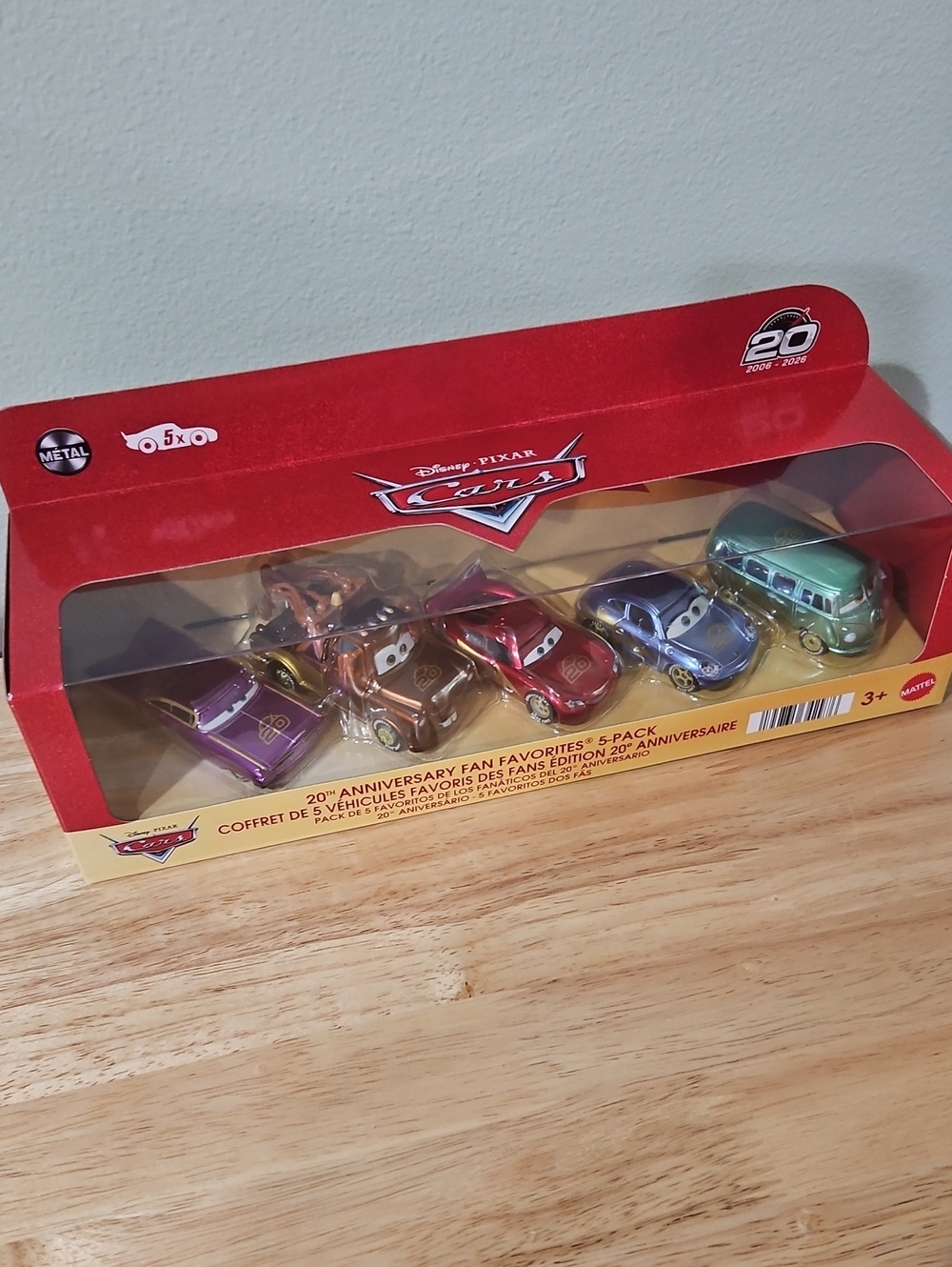 Disney Pixar Cars 20th Anniversary Fan Favorites 5-Pack Mattel NEW
